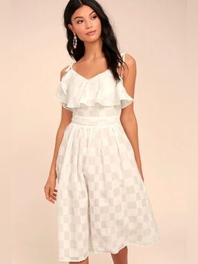 J.O.A. Joanie White Midi Dress size small